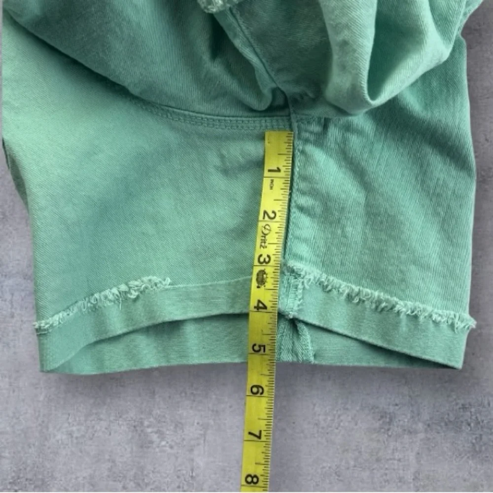 LC Lauren Conrad Stretch Denim Mid-Rise Shorts Mint Green Sz: 6 - Picture 9 of 10